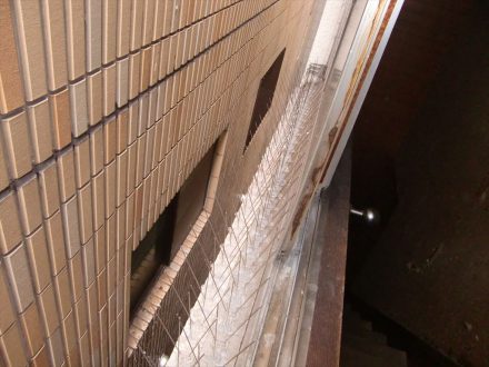 京都市左京区・マンションの鳩糞清掃とスパイク設置の事例　の処理後写真(2)