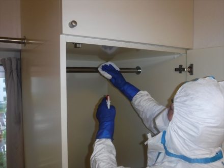 神戸市・学生寮の新型コロナウイルス消毒除菌作業の事例の処理前写真(3)