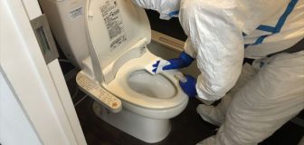堺市・宿泊施設の新型コロナウイルス予防消毒除菌作業の事例の駆除処理後