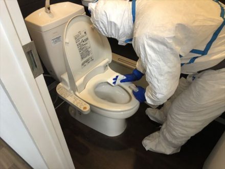 堺市・宿泊施設の新型コロナウイルス予防消毒除菌作業の事例の処理後写真(1)
