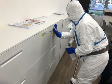 堺市・宿泊施設の新型コロナウイルス予防消毒除菌作業の事例の処理前写真(2)