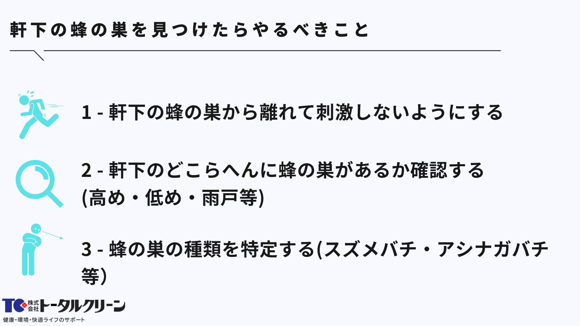 軒下の蜂の巣を見つけたらやるべきこと