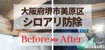 大阪府堺市美原区・戸建　シロアリ点検とシロアリ予防工事の事例の駆除