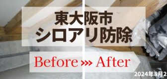 大阪府東大阪市・戸建　シロアリ点検とシロアリ予防工事の事例の駆除