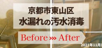 京都市東山区・マンションの汚水の消毒作業の事例