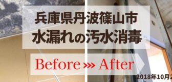 兵庫県丹波篠山市・マンション（個人宅）の汚水の消毒除菌作業の事例　