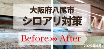 大阪府八尾市・戸建ウッドデッキ下 シロアリ点検とシロアリ予防工事の事例の駆除