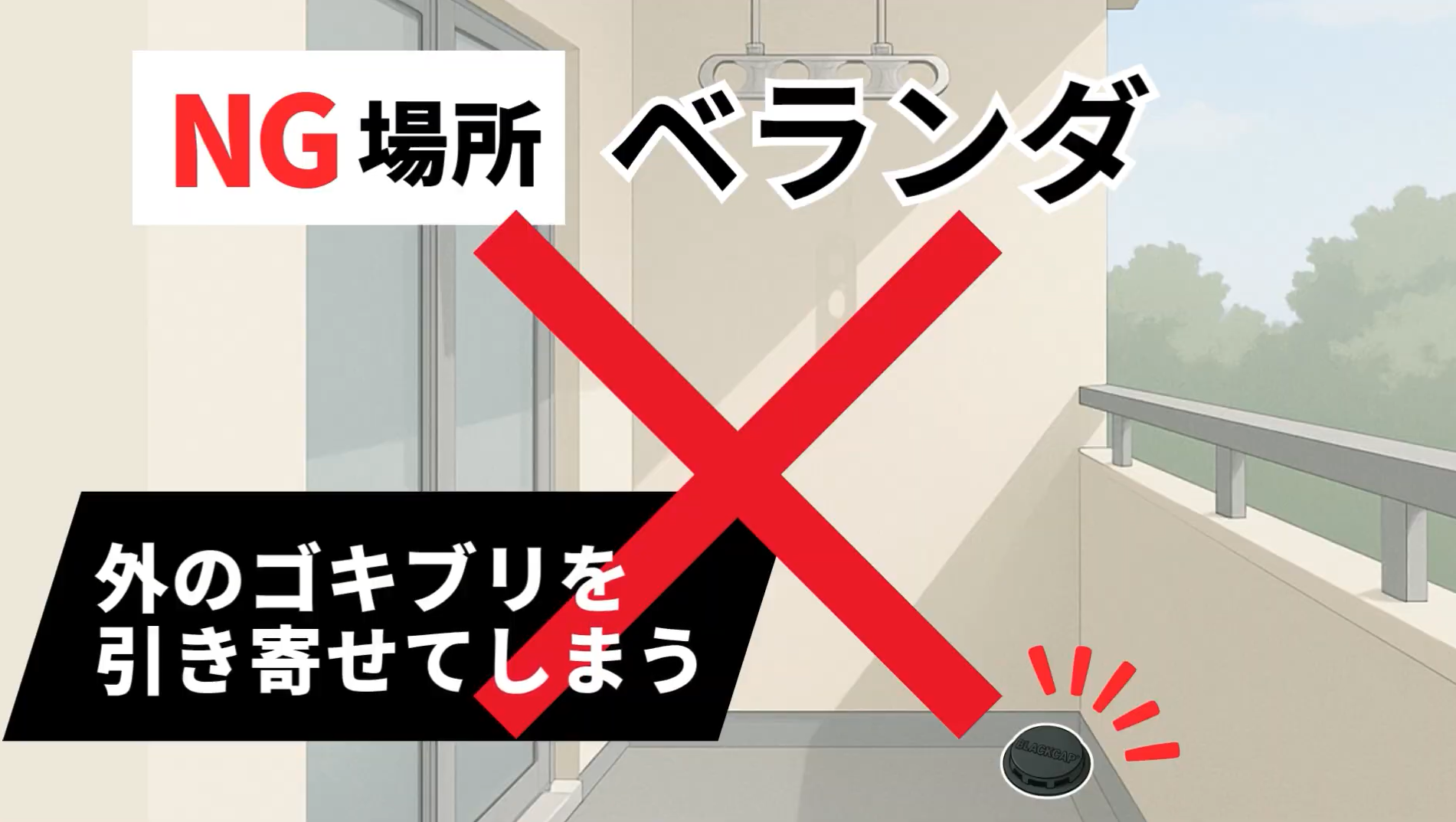 ブラックキャップNG設置場所②