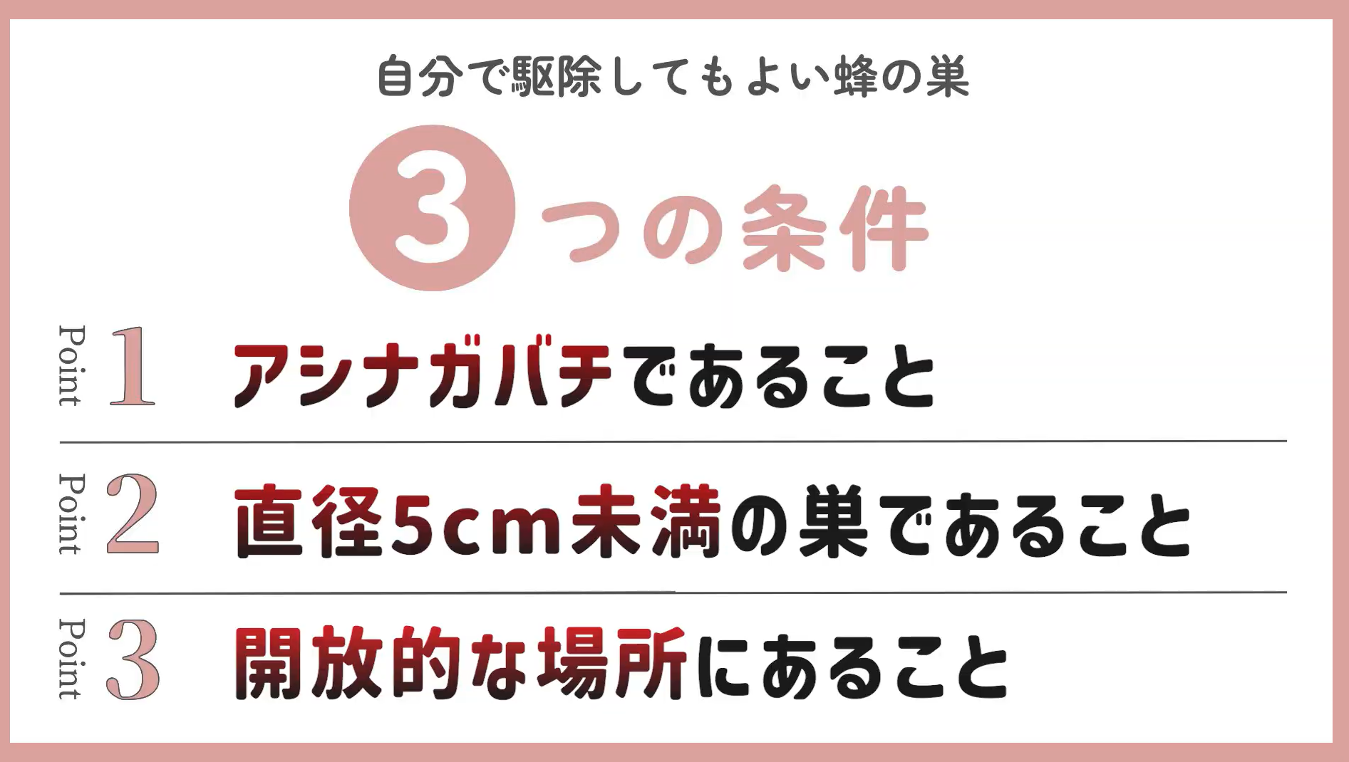 自分で駆除していい蜂の巣の条件
