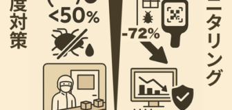 奈良の食品工場クリーンルームでの微小害虫モニタリングと対策事例の駆除処理後