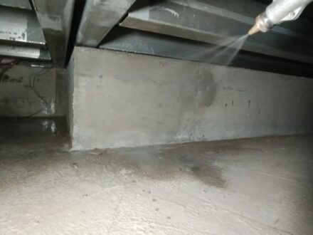 大阪府摂津市・1F店舗 床下 シロアリ防蟻処理の事例の処理後写真(拡大)