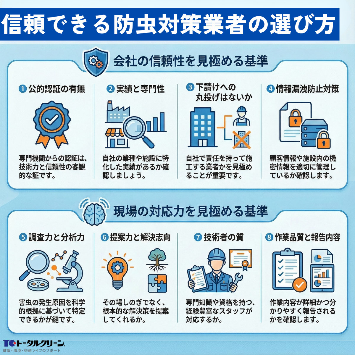 信頼できる防虫対策業者の選び方