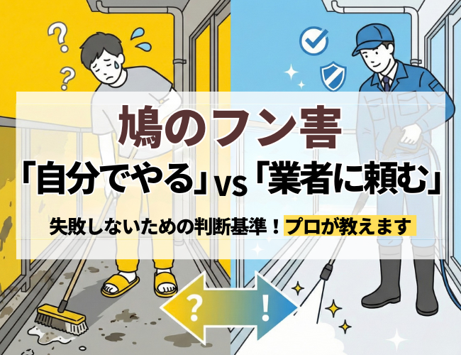 鳩のフン害失敗しないための判断基準