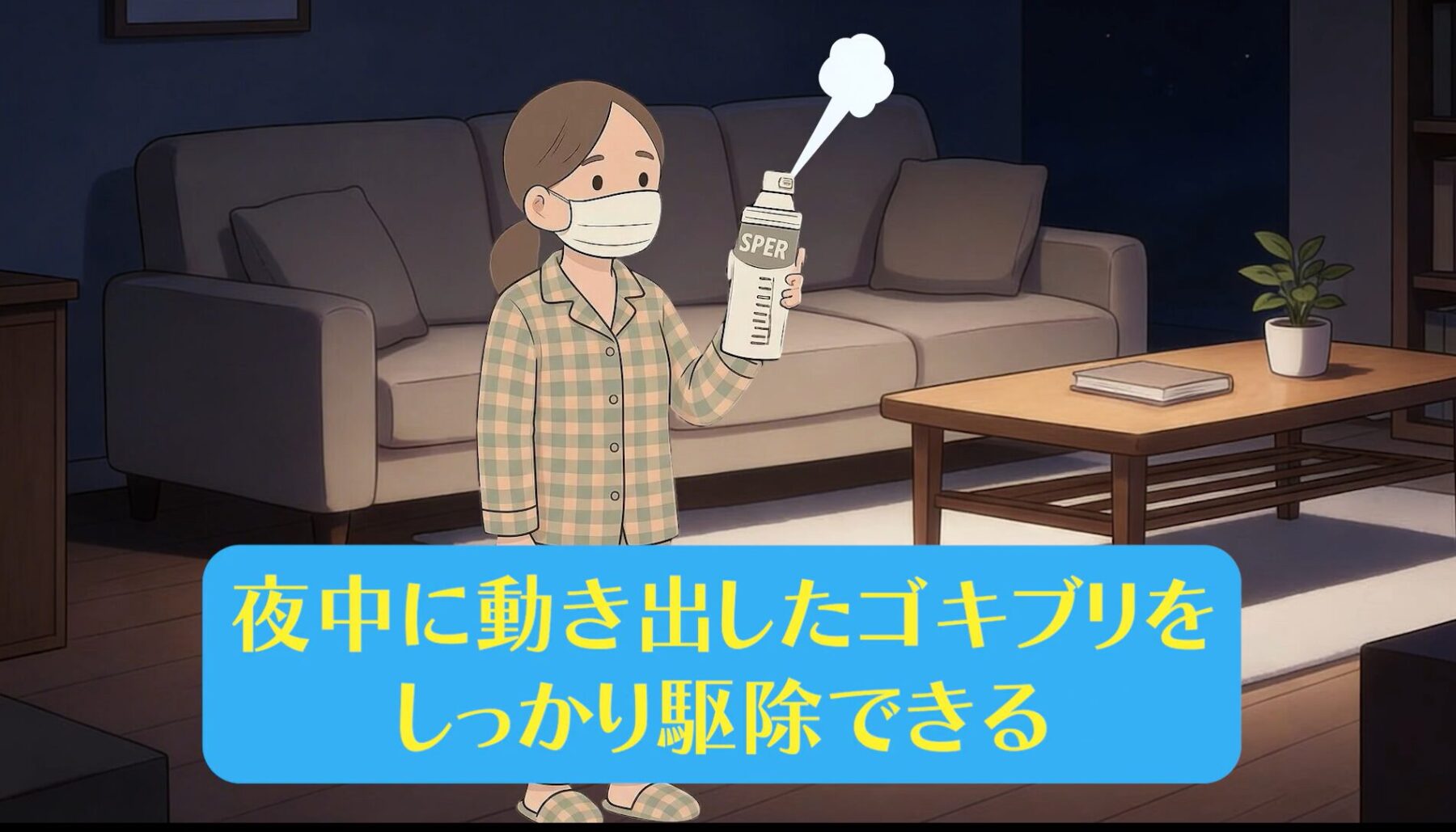 ワンプッシュタイプのコツ2_ 就寝前にプッシュする