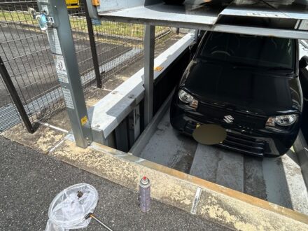 大阪府岸和田市・マンション駐車場 のアシナガバチ駆除の事例 の処理後写真(2)