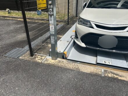 大阪府岸和田市・マンション駐車場 のアシナガバチ駆除の事例 の処理前写真(2)