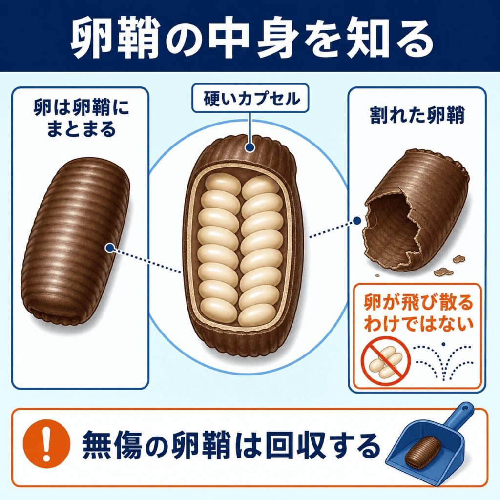 【卵鞘の中身】潰した卵は本当に孵るのか