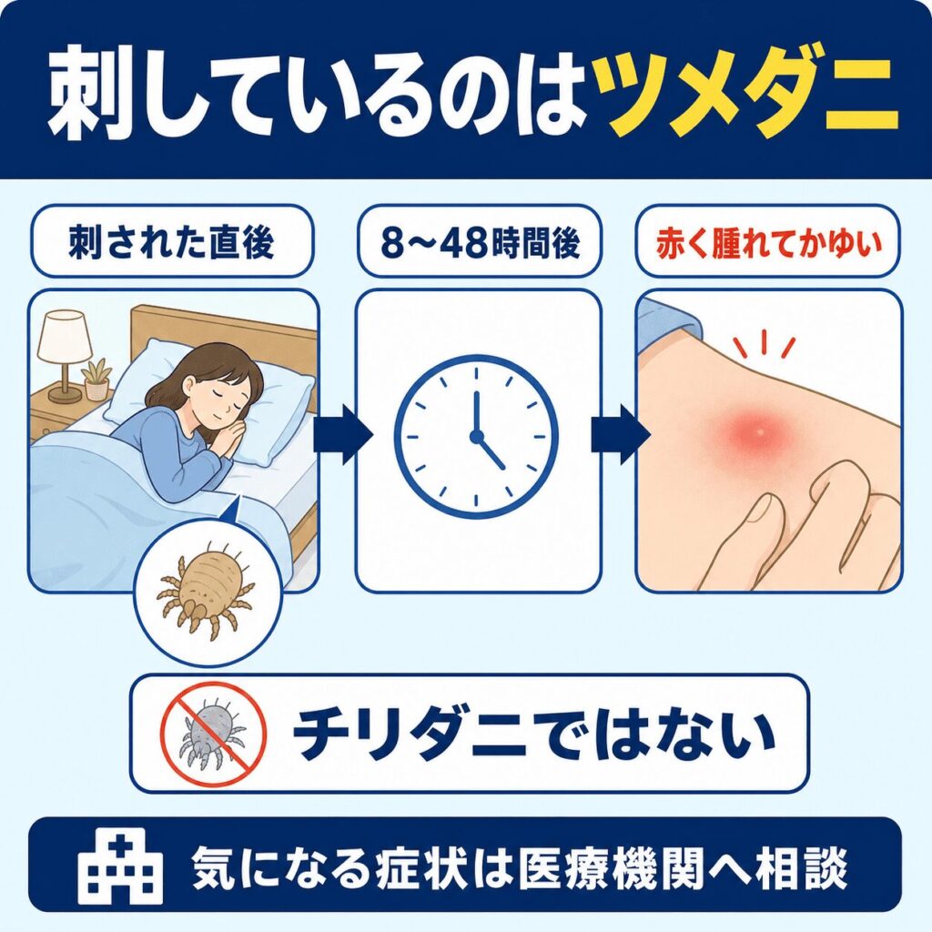 刺しているのはツメダニ