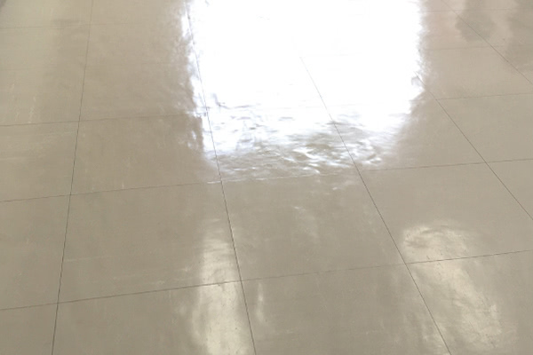 大阪府でのマンション共用部の床・フローリング（定期清掃）の清掃後