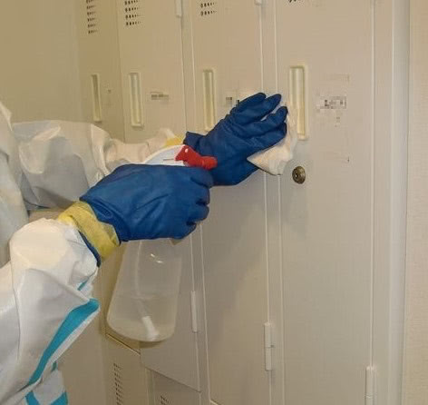 豊中市・更衣室・トイレの新型コロナウイルス消毒除菌作業の事例の駆除処理後