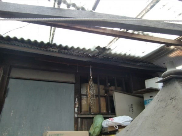 大阪市淀川区で個人宅のスズメバチを駆除した事例の駆除処理後