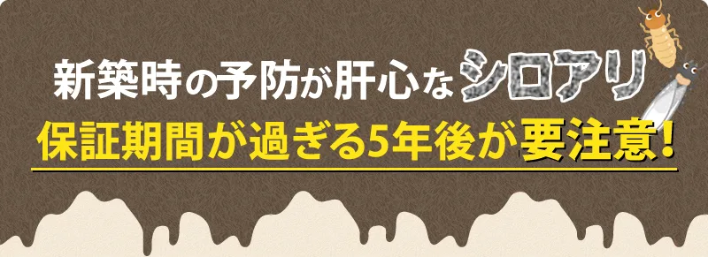 シロアリの予防は新築時が肝心！